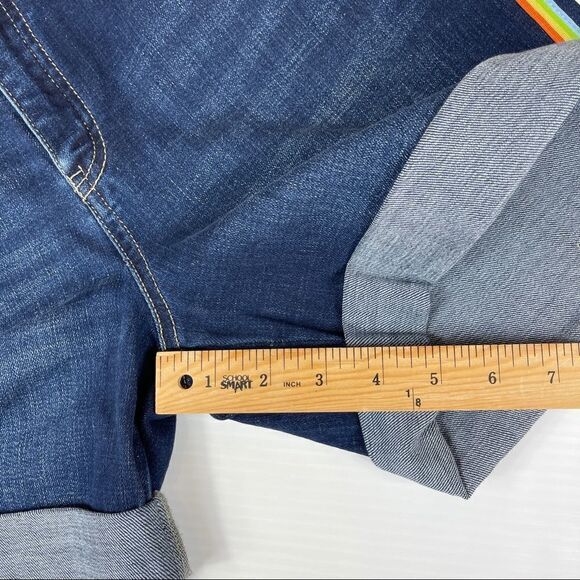 NWT Tommy Hilfiger Greenwich Shorts Midrise Side-Striped Denim Women's Size 6 - Picture 10 of 13